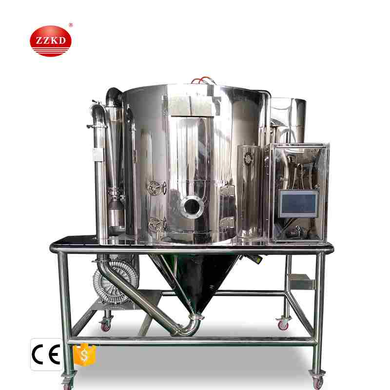 ZZKD is a manufacturer of laboratory models of vacuum spray dryers in China. Our vacuum spray dryer has a built-in oil-free air compressor, and the particle diameter of the powder is normally distributed, with good fluidity and very low noise.